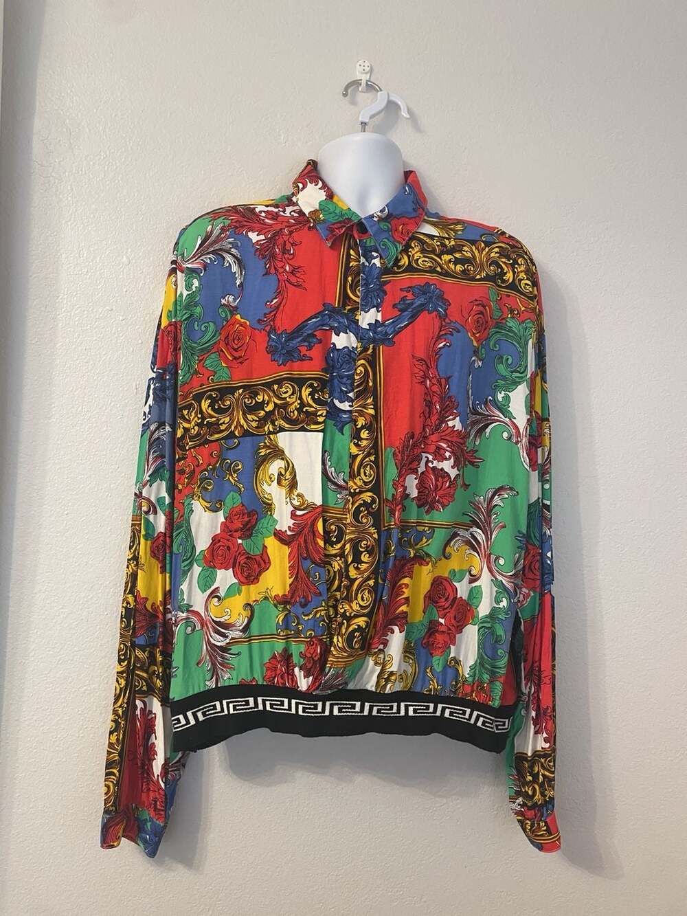 Positano Long Sleeve Shirt Size XL Multicolored  Print 
Party
Italian
100% rayon